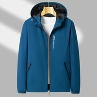 SNGXGN muške lagane vodootporne kapuljače sa kapuljačom jakna muška jakna, plava, veličine 4xl