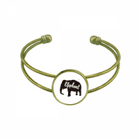 Slon crno-bijela narukvica za životinje Bangle Retro Open manžetna nakit