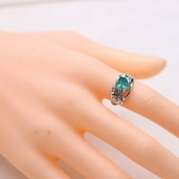 Spise sakoyar ugravirana srčana oblika FAU Opal Inlaid bend prsten nakit poklon za majku