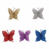 Dido LifeLike umjetni plastični ukrasi za leptire, asortirane boje leptir božićne ukrase