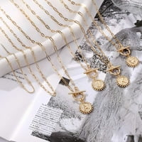 Slojevito zlatne početne ogrlice za žene 14K pozlaćene kairclip clints ogrlice za grils božićni pokloni