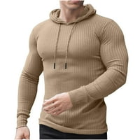 Muška dukserica s kapuljačom s dugim rukavima dugim rukavima duks pulover, casual moda učvršćujuća fitness