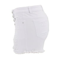 Ženske traper kratke hlače uznemireno rastezanje Jeanh kratkih kratkih kratkih kratkih kratkih struka
