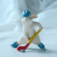Hokej hokej za hokeju zečjeg figurica ukras Garden Decor za kolekciju polica za knjige
