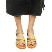 Sandale ravne rimske sandale Ženske meke dno ljetne plaže Ženske sandale Retro cipele Ženske sandale