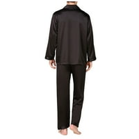 Wyongtao MENS 2-komadni pidžama set dugih rukava PJS postavlja klirence meka gumb za spavanje dolje