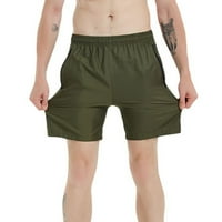 AVITIICD MAN Hlače Ležerne tanke muške kratke hlače Ljetna muška pamučna fitness džepovi casual plaža BodyBuilding hlače kratke muške hlače zelene m