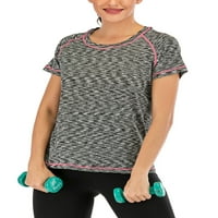 Žene plus veličine kratkih rukava Žene Brzo suho Slim Fit Yoga vrhovi Activewear Sportska majica Pink