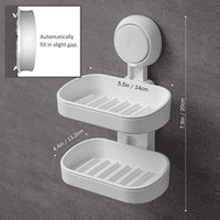Dvostruki sloj sapun za usisavanje sapunica za usisavanje sapuna, snažno držač spužve za tuš, kupaonicu,