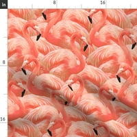 Pamuk Saten Duvet poklopac, Twin - Flamingo Coral Pink Flamingos Island Egzotična životinja Print Priključak