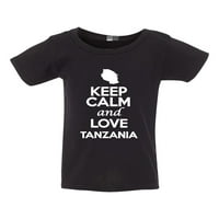 Držite miran i ljubav Tanzanija Zemlja Nacija Patriotska dječja majica Theddler Theee Tee