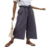 Rejlun Dame Loungewear Solid Bool Palazzo Pant Wide noga hlače Ležerne prilike Boho Beach pantalone