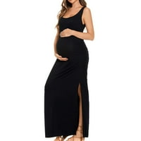 Ženska podijeljena dugačka haljina za materinstvo Ruhad rušena trudnoće odjeća