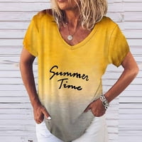 Ljetne bluze za žene Žene Ležerne prilike kratkih rukava s kratkim rukavima za pozicioniranje majica