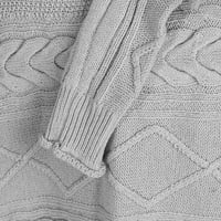 Apsuyy džemperi za žene čišćenje dugih rukava pletenje casual turtleneck pulover džemper gornje sive