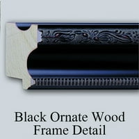Frederic Remington Black Ornate Wood Framed Dvostruki matted muzej Art Print pod nazivom - indijski