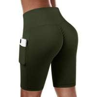 Leey-World Gambers for Women Žene Ležerne prilike rastezljive traper kratke hlače Jeans Hratke Army Green, XXL