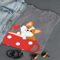 Slatki Corgi u majici za mljevene žene -Image by Shutterstock, ženska srednja