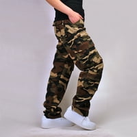 Lenago Cargo Radne pantalone za muškarce Plus size Solid-Džepne opterećene kombinezone na otvorenom