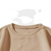 Khaki pismo casual pulovera ženske dukseve