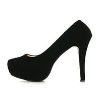 Tenmi ženske antiklizne stiletto potpetice radne seksi cipele s visokom petom, casual lagana crna crna 11.5
