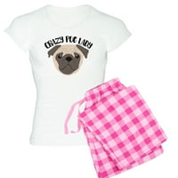 Cafepress - Crazy Pug dama - ženska lagana pidžama