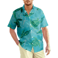 Morska kornjača 3D Print kratkih rukava Havajska majica Muškarci Ljetni muški Havajske majice