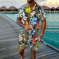 Muška odjeća Skraćeno rukave Sportska majica Leisure Hawaii Fit hlače Patchwork Beach Streetweard Owewear