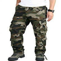 Muške opuštene fit teretne hlače, na otvorenom divlje vojne vojske CAMO borbene radne pantalone sa džepovima