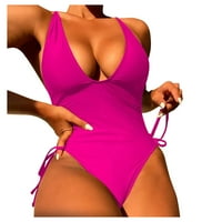 GAECUW Plus size za ženske kostime s jednim kupaćim kostimima bez rukava na zatvaranju kupaći koming