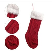 Xmas Čarape Xmas Božićne djece za odmor poklon čarapa poklon torba visi visi na kaminu, stepenica, božićno