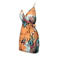 Jiyugala Fashion Trend Tiskanje Ljeto Ženska kravata Struka Nova suknja narandžasta xxl