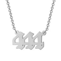 Botrong ogrlice Pokloni za žene Angel broj ogrlica Privjesak Zlatna srebrna ogrlica od nehrđajućeg čelika