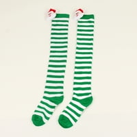 Božićne visoke duge čarape preko koljena čarape Božićne čarape za zabavu