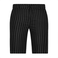 Fartey Radne kratke hlače za muškarce Stripe print patentni zatvarač pantalone sa džepovima Ljeto Slim