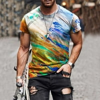 Odeerbi Muške grafičke majice Moda Casual Zanimljivi dizajn tiskane košulje okrugli vrat kratkih rukava