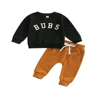 Amiliee Newborn Baby Boy Box blok pulover Duks Top džepa Outfit 0- godina