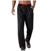 Fabiurt Muške sportske hlače Muški džepovi sa zatvaračem Jogger Duksevi prozračne mrežne gaće, crna
