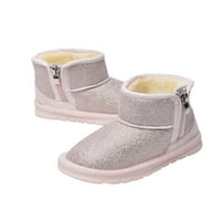 Daeful Toddler Djevojke čizme blistaju zimske čizme za snijeg Bright Pink 5c