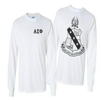 Alpha Sigma Phi World Poznata majica s dugim rukavima 3x-velika bijela