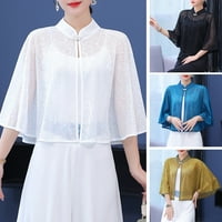 HOBEAUTY DRESS SHALL SMEL ELEGAntni štand Ogrlica sa čvrstim bojama Prednji otvor za turističku haljinu