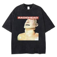 Jhpkjsummer vintage muškarci T-majice Radiohead Thirt Thirt pamuk Oprane ogromno hip hop ulična