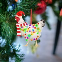 Božićni piletinski akrilni ukrasi Božićne ukrase drvca sa božićnim šal pilećim božićnim ukrasima Privjesak