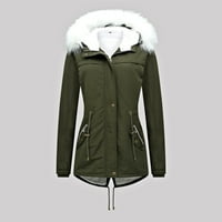 Prevelizirani flaneli za žensku jaknu Petite ženski topli kaput čvrsta jakna Oplata 'obloženi rov zimski