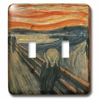 3droze slikanje vriska od strane Edvarda Munch-a - dvostruki preklopni prekidač