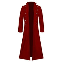 PXIAKGY jakne za muškarce Muška modna kaput jakna Steampunk Vintage Jacket kaput srednji i dugi kaput