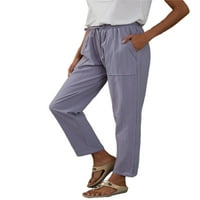 Dame Solid Colore Loove hlače Ženske ležerne sportske hlače Katale za rezanje elastične rezone