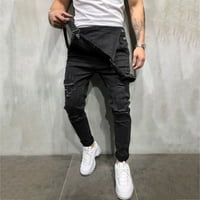 Simplmasygeni teretni pantalone za muškarce Sportska pantalona za čišćenje Muške ispirene traper bib