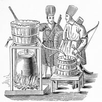 Destilacija Kumiss. NLINE graviranje, 18. vek. Poster Print by