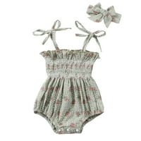 Objave za dječje dječje djevojaka Ljeto cvjetno penjačko odijelo RODER BODYSUIT OOWABE modne tranzivne